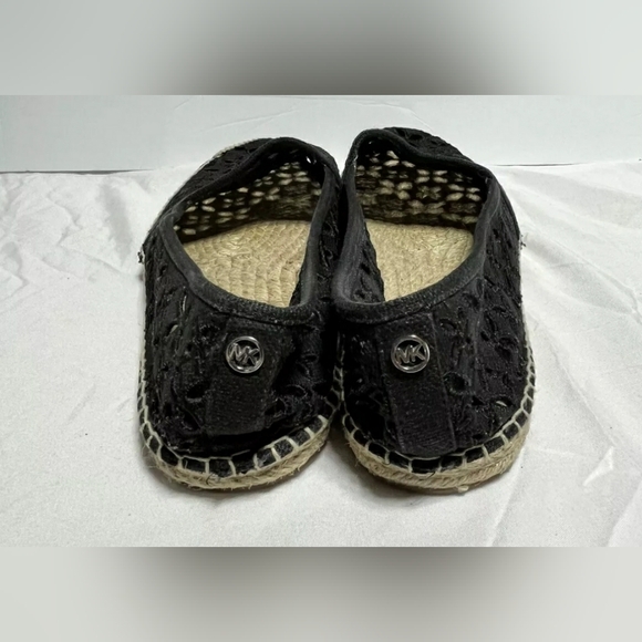 Michael Kors MK Darci Perforated Slip On Espadrille Black Size 8.5 - Picture 4 of 7